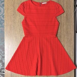 Alice + Olivia Vibrant Red Midi Dress